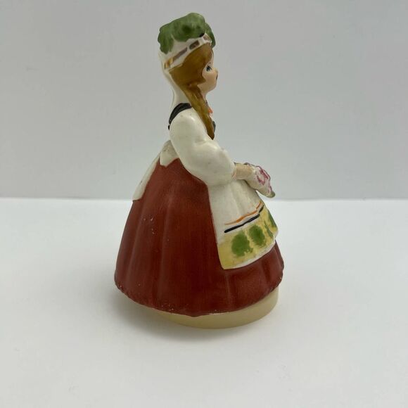 Vintage‎ Beer Barrel Polka Ceramic Woman Figurine Music Box Sankyo Made in Japan - Picture 4 of 5